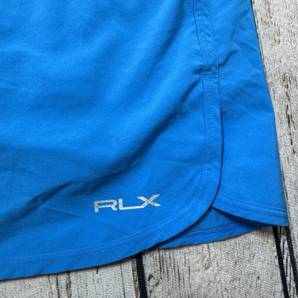 RLX Ralph Lauren Skort Skirt Womens M Blue Golf Athletic Stretch Pockets Lined - Picture 2 of 7